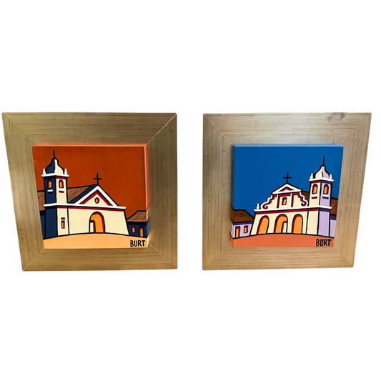 Set de cuadros Iglesias Burt 20 x 20 cm.