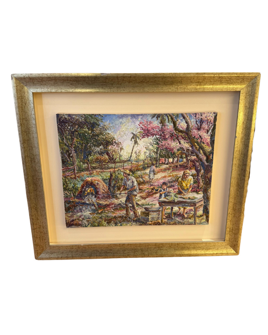 Cuadro "Mercado" de Dhlema Lopez 38 x 48 cm.