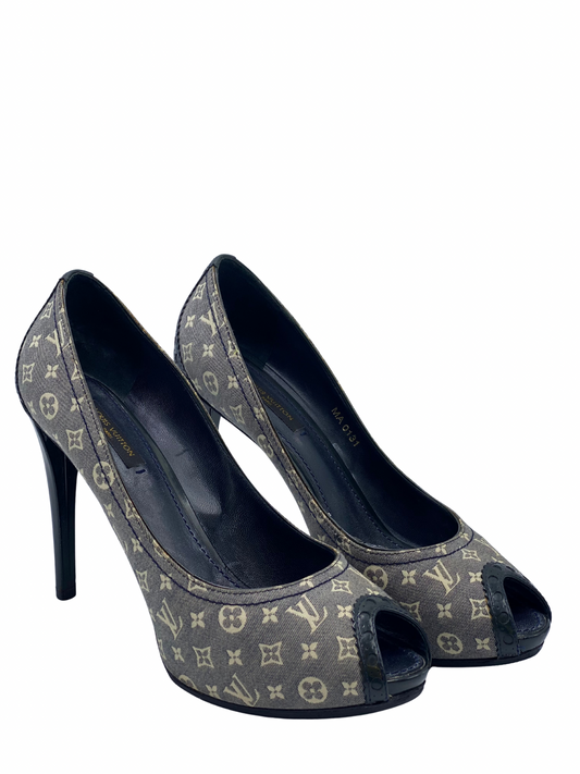⁠Pumps Peep-Toe Louis Vuitton Monogram (39)