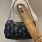 Bolso de Hombro Gucci GG Matelassé Negro de Cuero