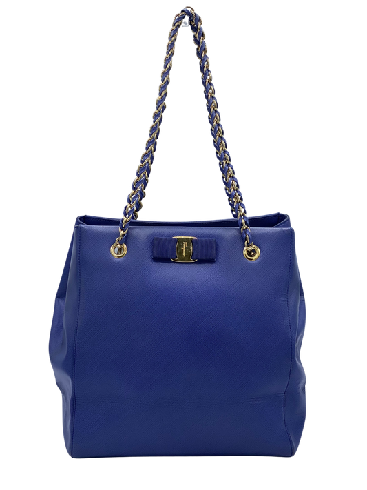 Cartera Salvatore Ferragamo Vany Tote Blue