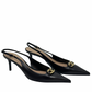 Sandalias Negras Valentino V Logo The Bold Edition (39.5)