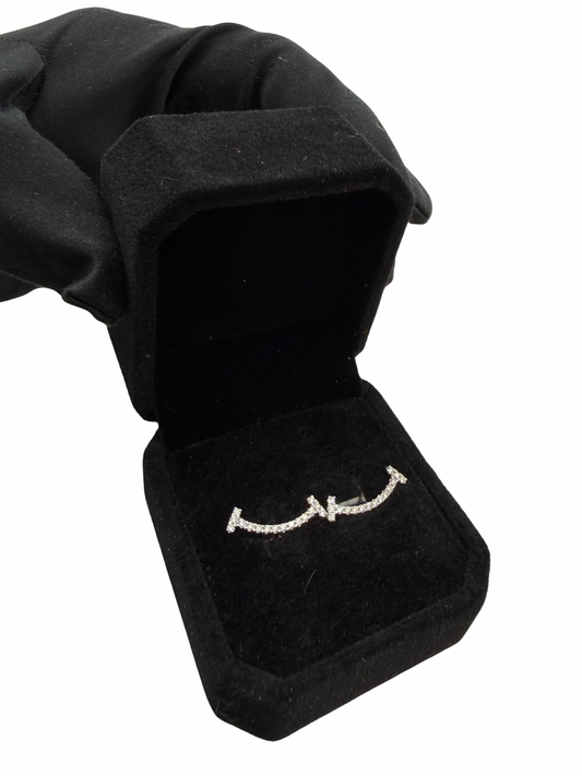 Aros Oro Blanco 14k Smiley