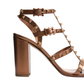 Sandalias Bronce Valentino Garavani Rockstud (37.5)