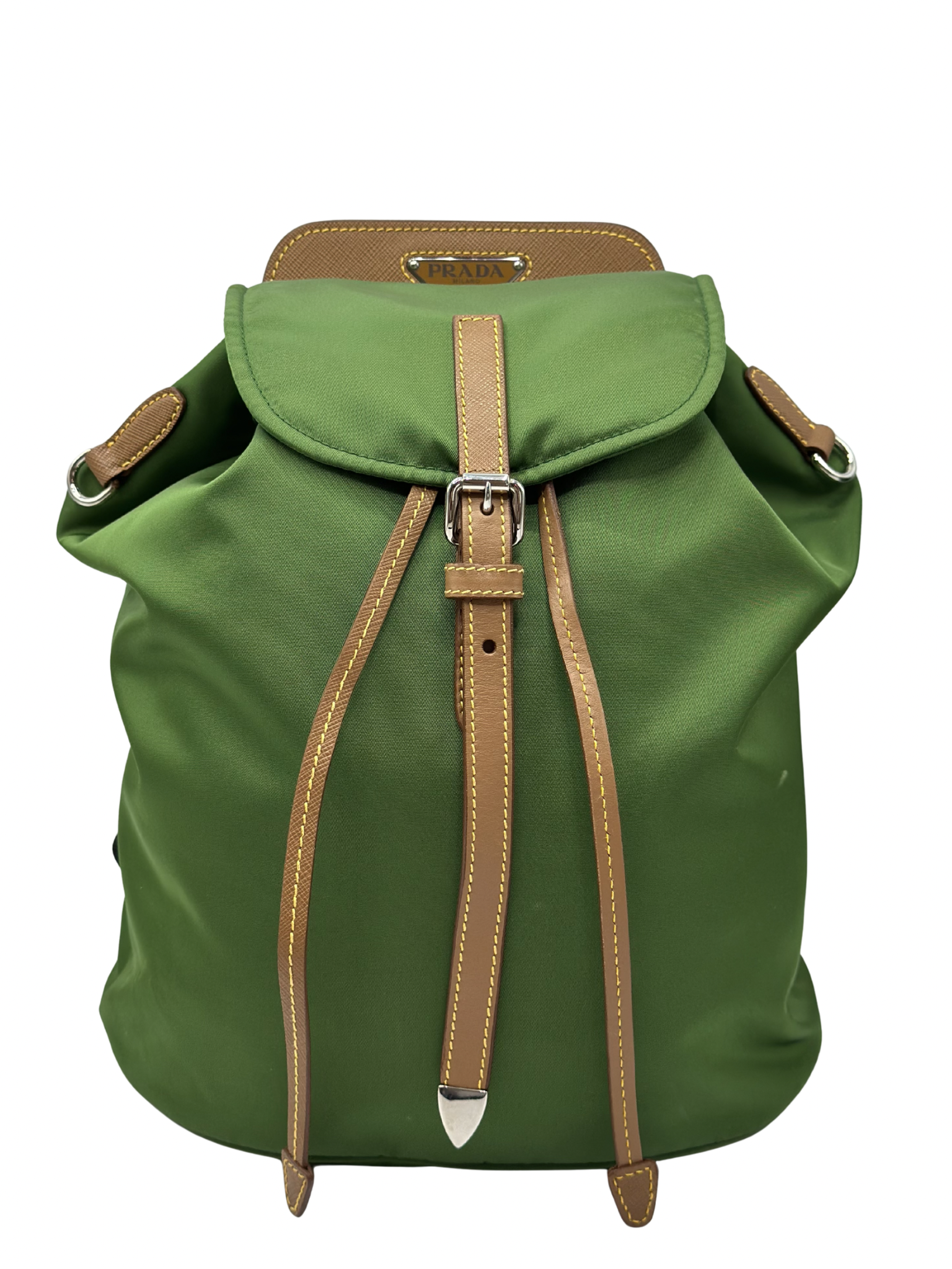 Mochila de Nylon Verde Prada