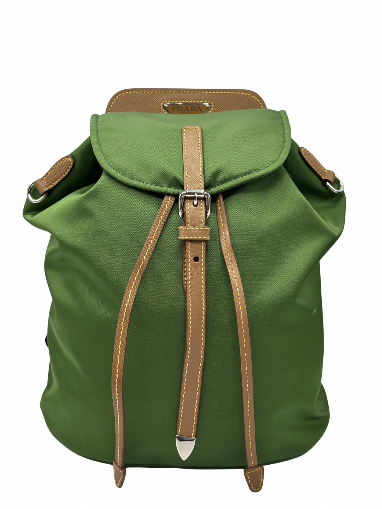 Mochila de Nylon Verde Prada
