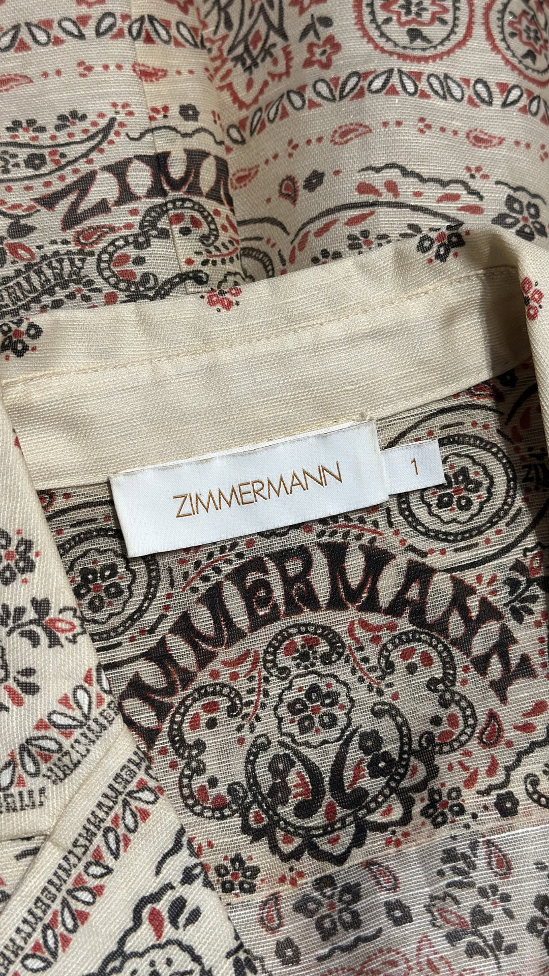 Vestido Corto Zimmermann Matchmaker Bandana Print (Talle 1)