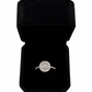 Anillo Halo Estilo Engagement en Oro Blanco 18k con Diamantes Naturales