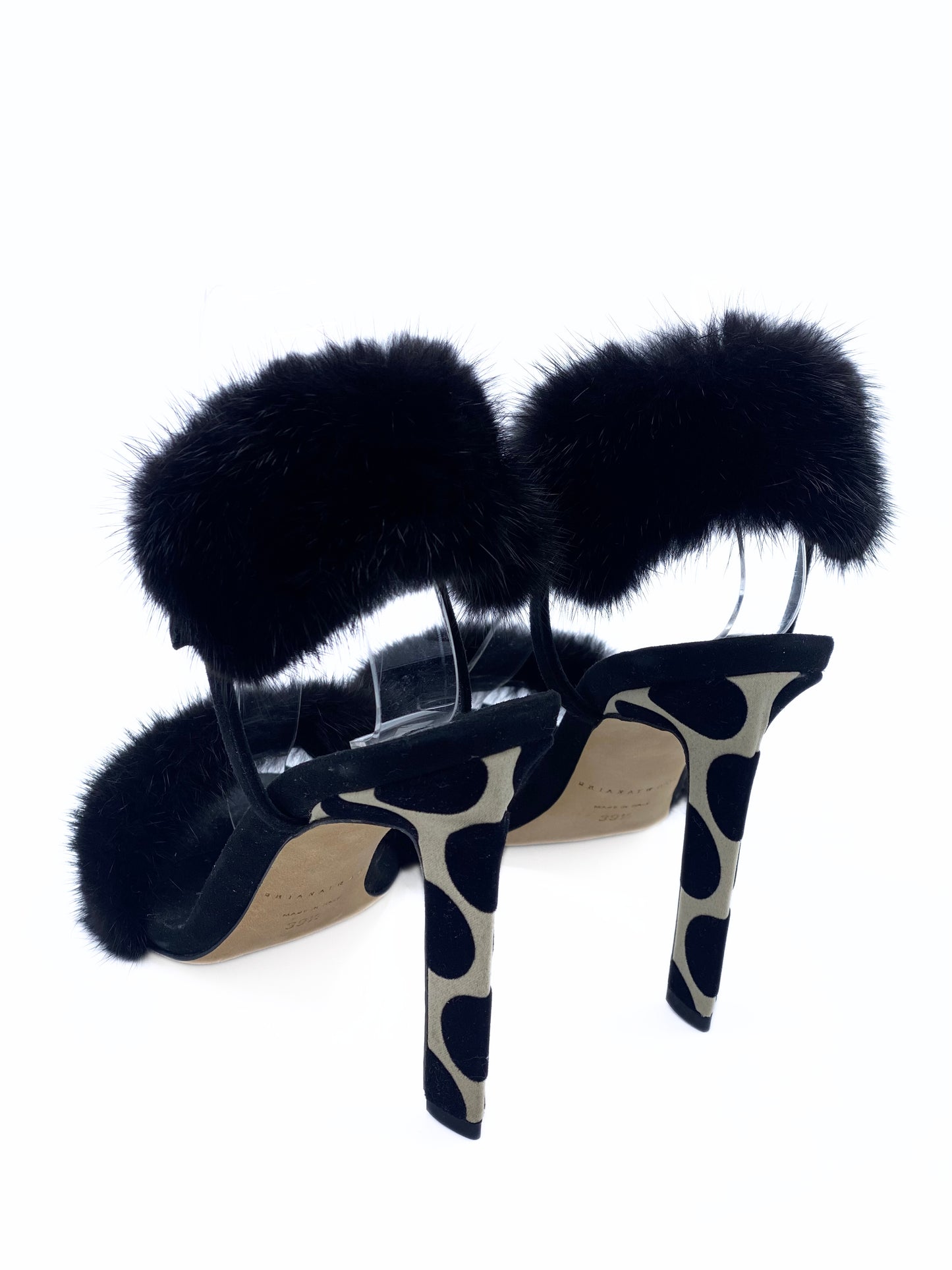 Sandalia Brian Atwood Black and White (39.5)