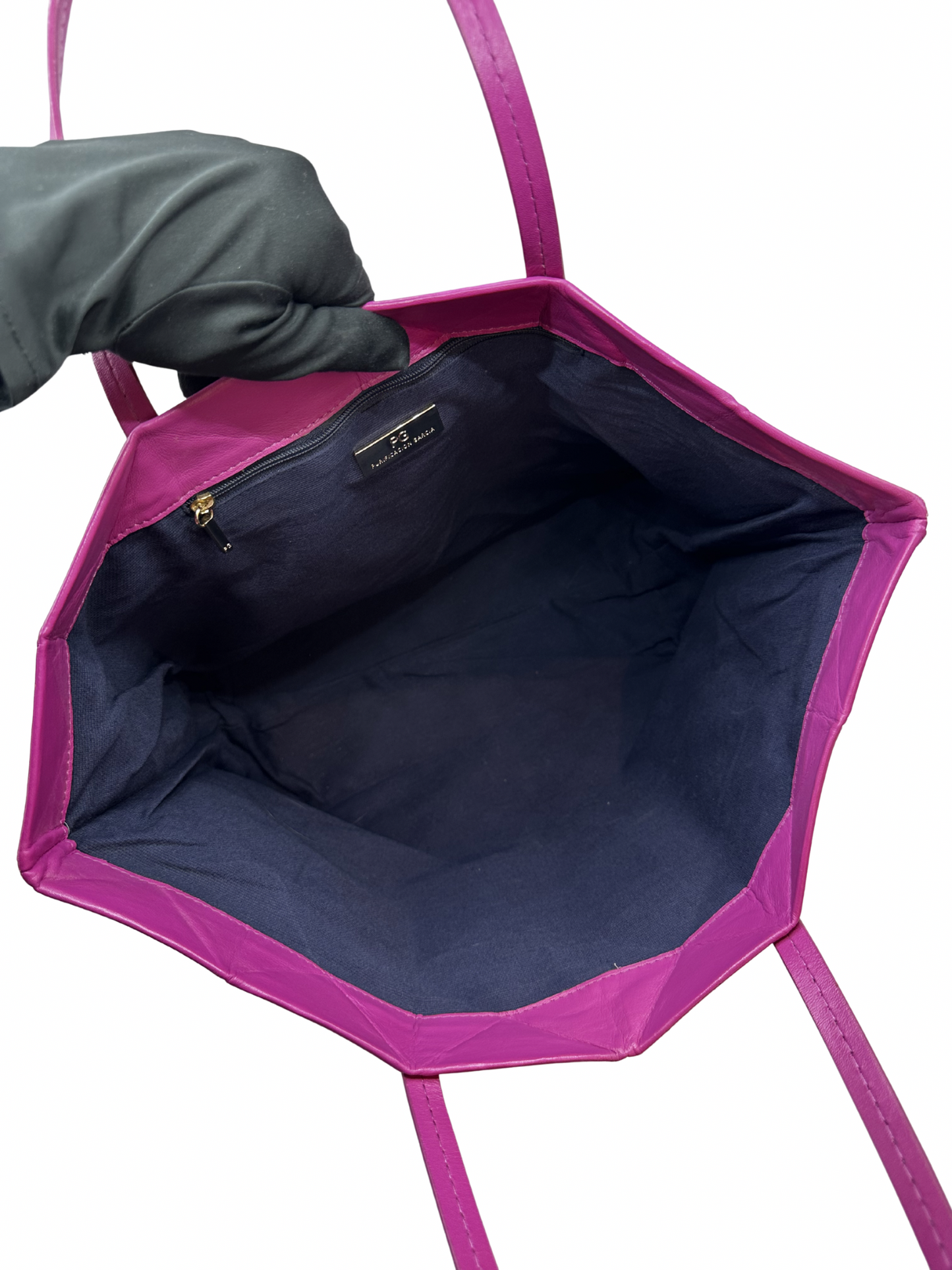 Cartera Purificación García Origami Fucsia