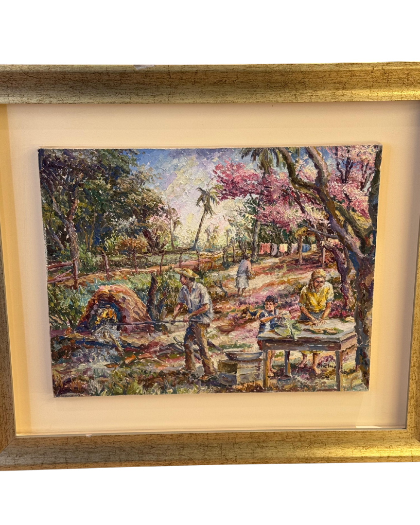Cuadro "Mercado" de Dhlema Lopez 38 x 48 cm.