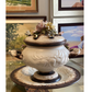 Jarrón Flores con plato Capodimonte 27 cm