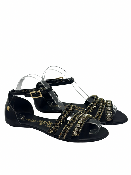 Sandalias Negras con Apliques Carmen Steffens (38)