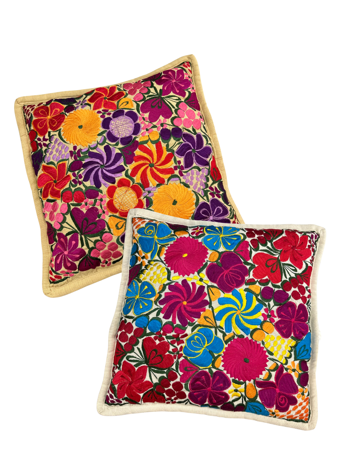 Set de 2 Almohadas Decorativas Bordadas