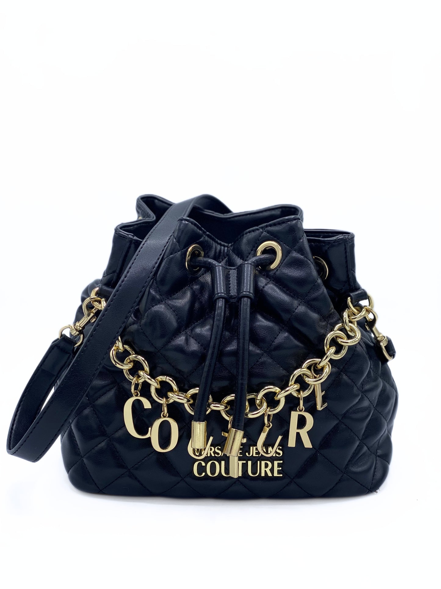 Cartera Versace Couture Charm Bucket Bag