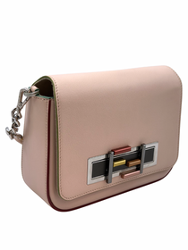 Bolso de Cuero Rosado Fendi 3Baguette