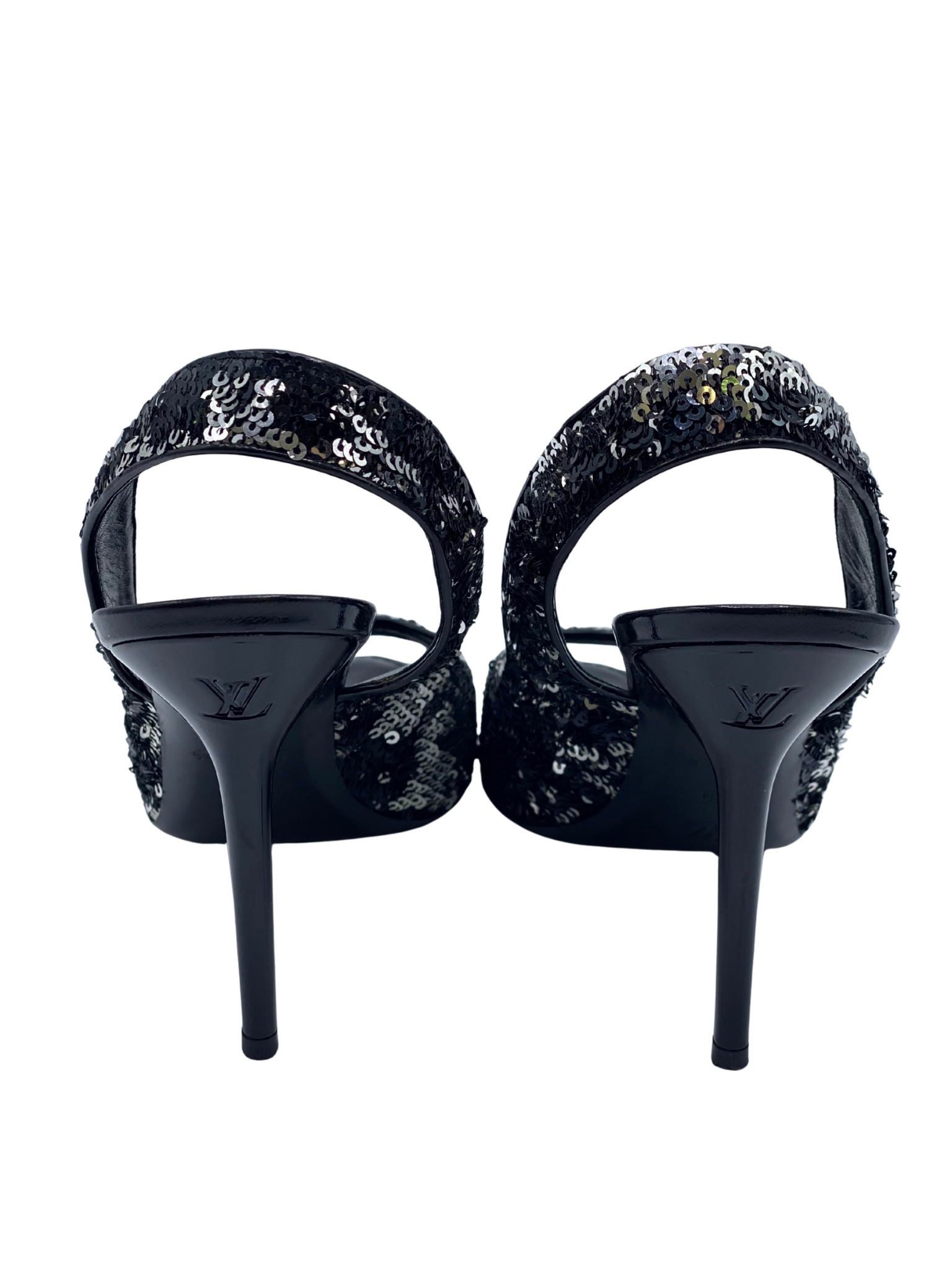 Pumps Peep-Toe Louis Vuitton con Lentejuelas (39)