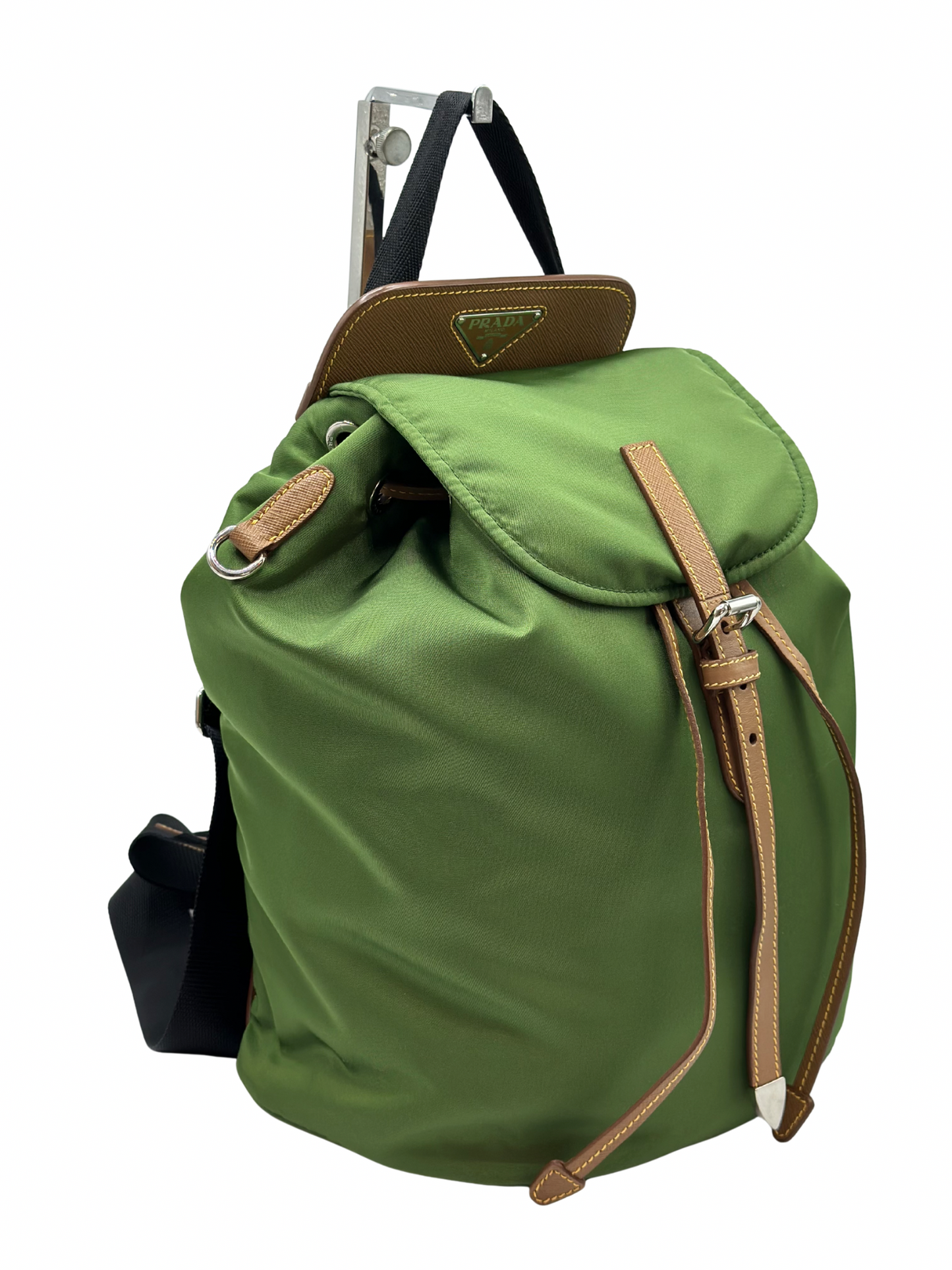 Mochila de Nylon Verde Prada