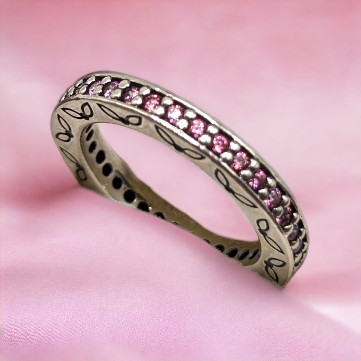 Anillo Pandora Eternity Crystals Pink