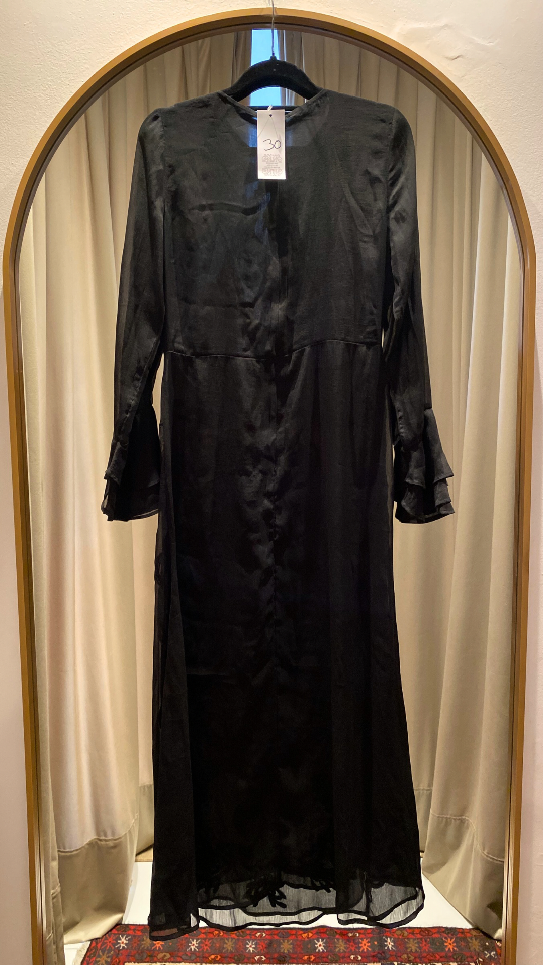 Vestido Negro Transparente Never Fully Dressed (Talle S)