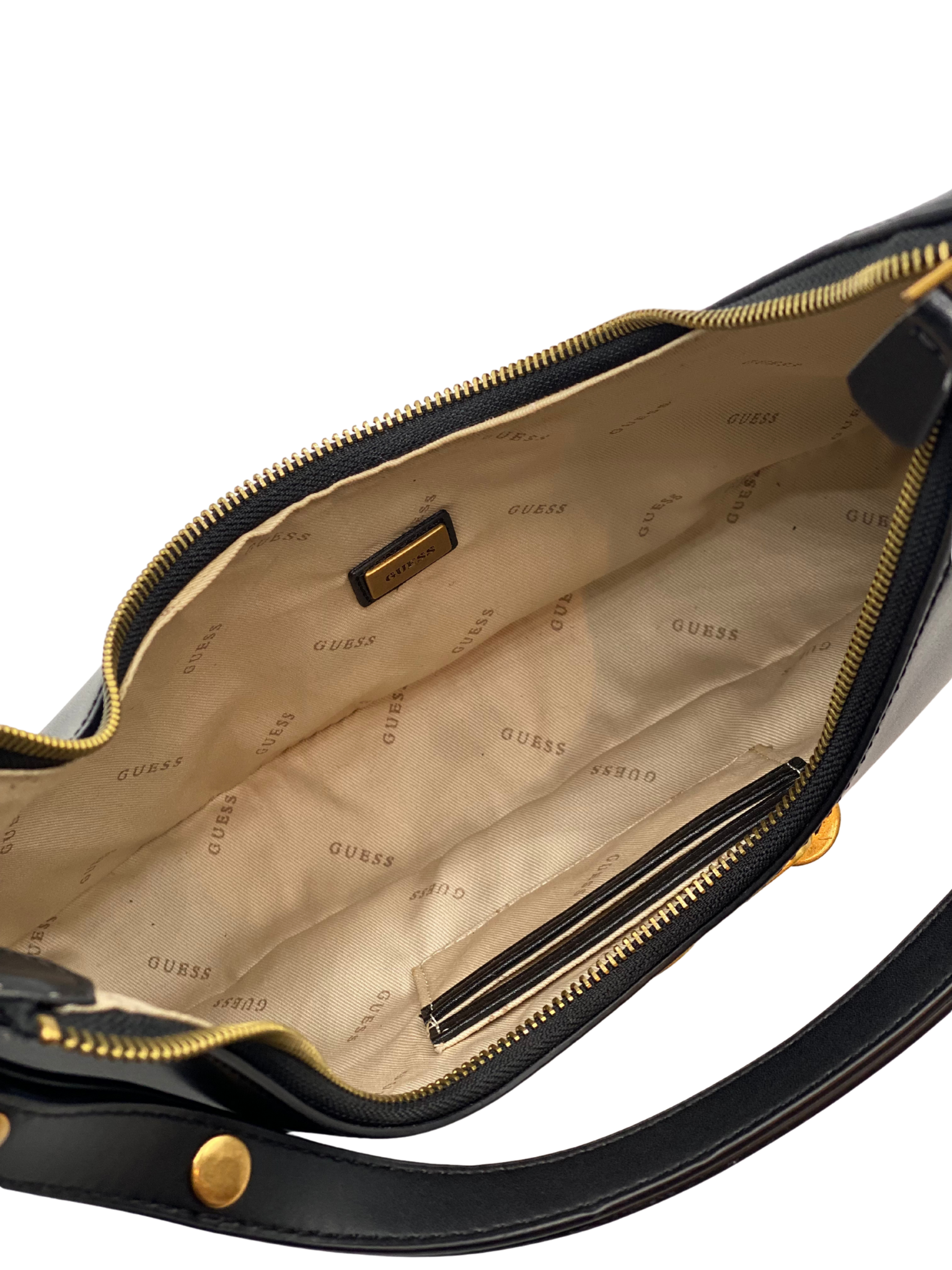 Cartera Negra de Hombro Guess