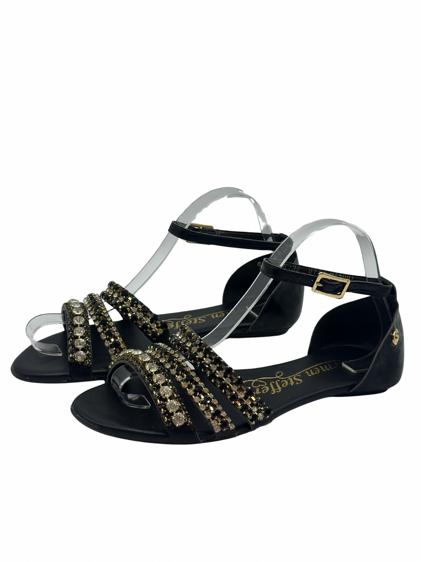 Sandalias Negras con Apliques Carmen Steffens (38)