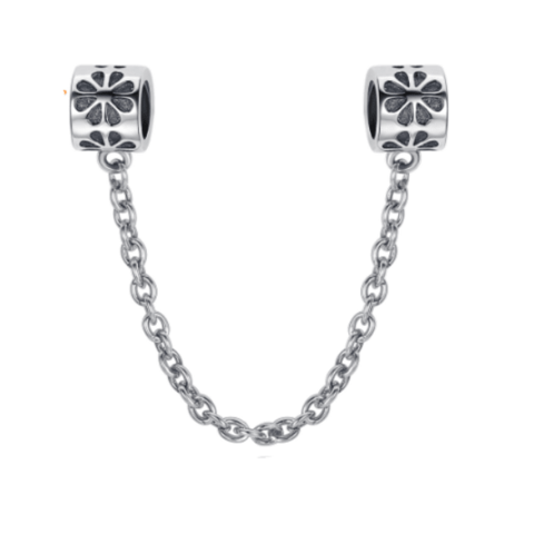 Charm Pandora Safety Chain Flowers