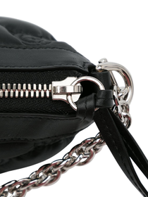 Bolso de Hombro Gucci GG Matelassé Negro de Cuero