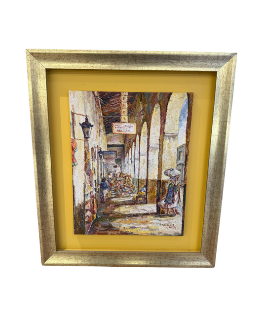 Cuadro "Mercado" de Dhlema Lopez 47 x 37 cm.