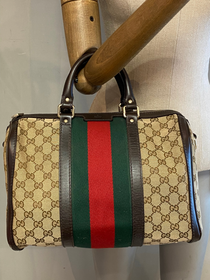 Bolso de Mano Gucci Vintage Boston Ophidia Line