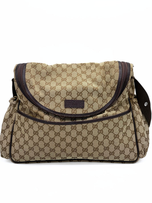 Pañalera Diaper Bag Gucci GG + Cambiador