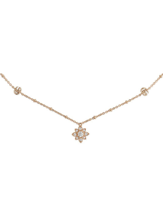 Collar Gucci Flower Double G con Diamantes