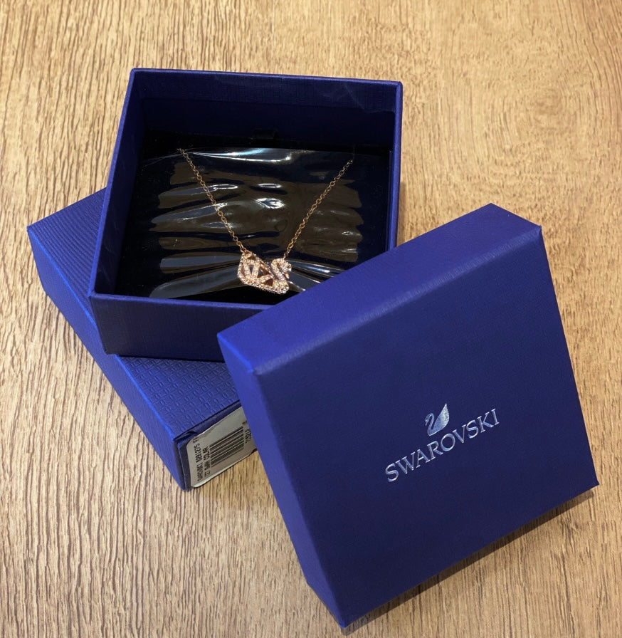 ⁠Collar Swarovski Dazzling Swan Doble Cara