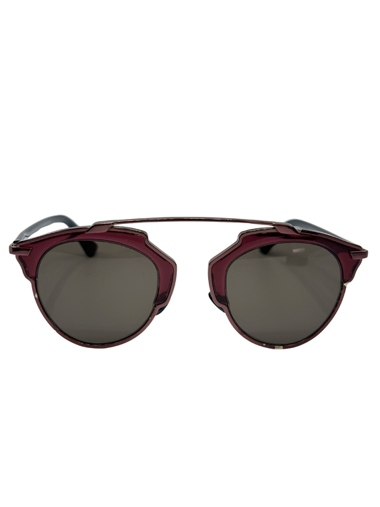 Lente de Sol Dior So Real Burgundy Blue Metal