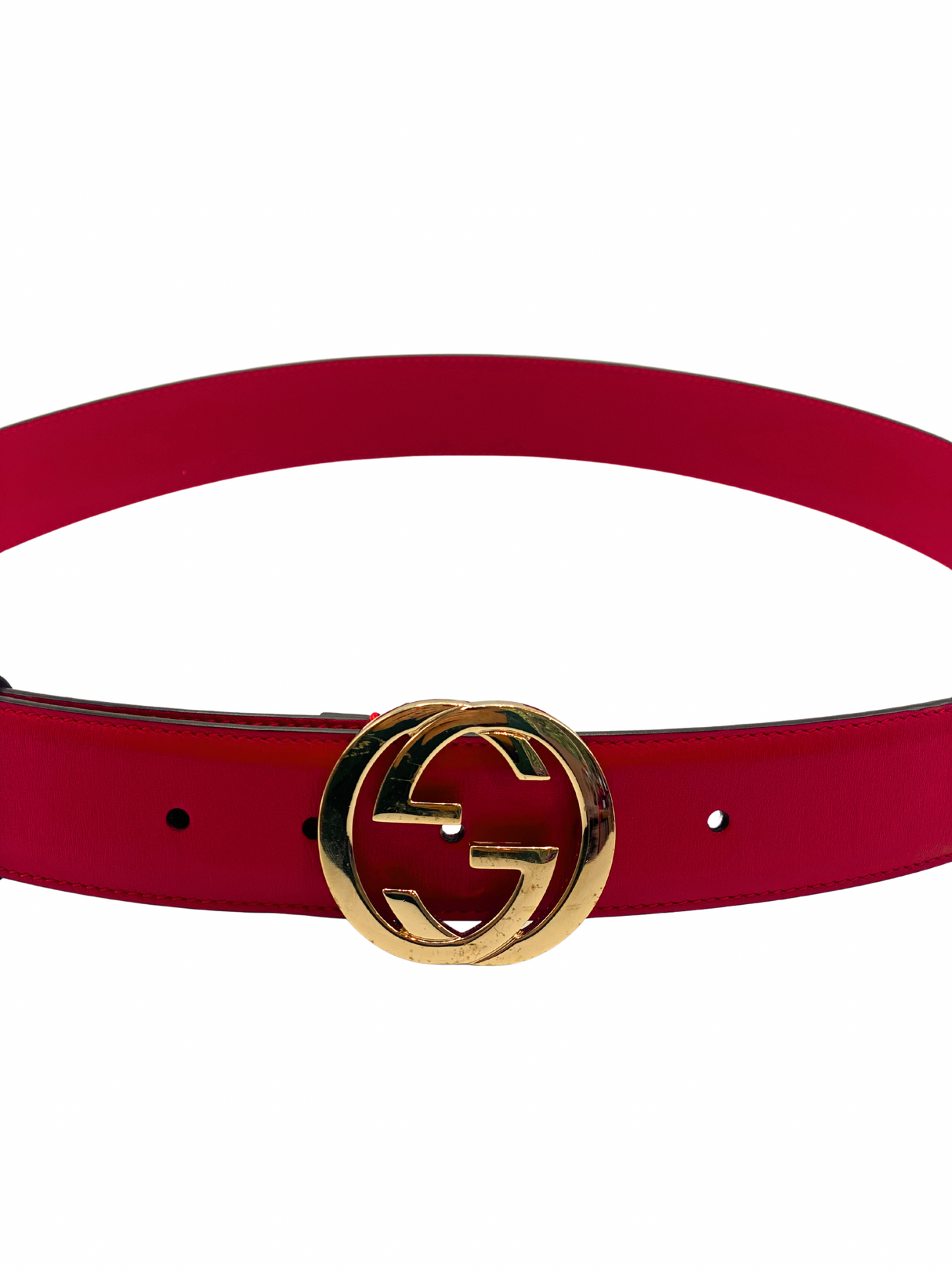 Cinto Rojo Gucci Interlocking GG