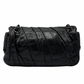 Cartera Chanel Black Glazed Calfskin Twisted Flap