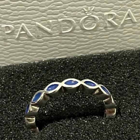 Anillo Pandora Blue Enamel