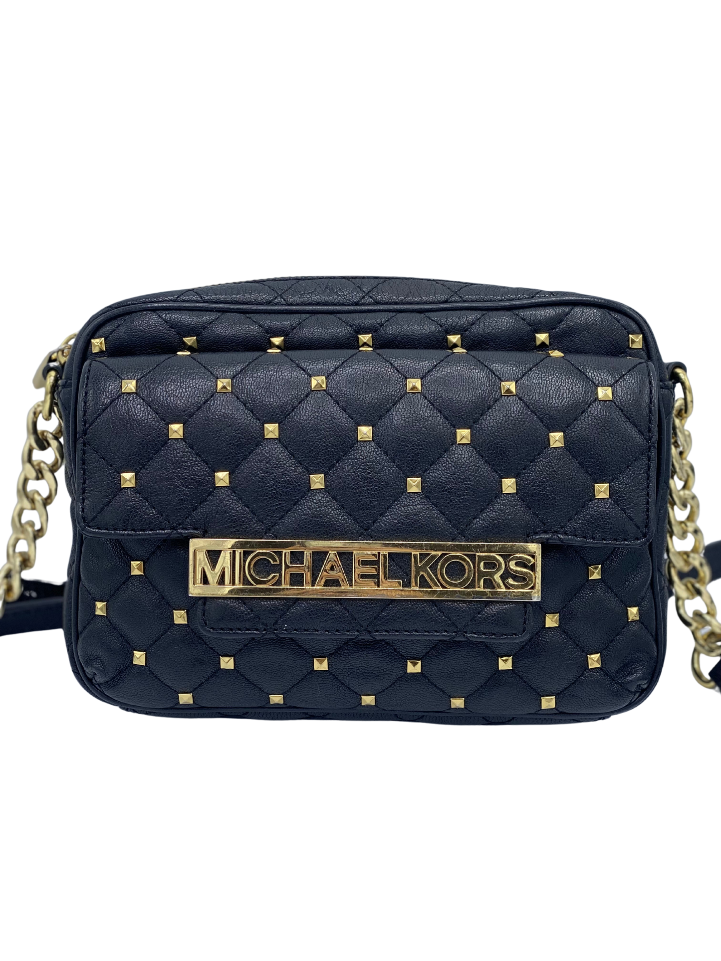 ⁠Bandolera Acolchada Michael Kors Negra