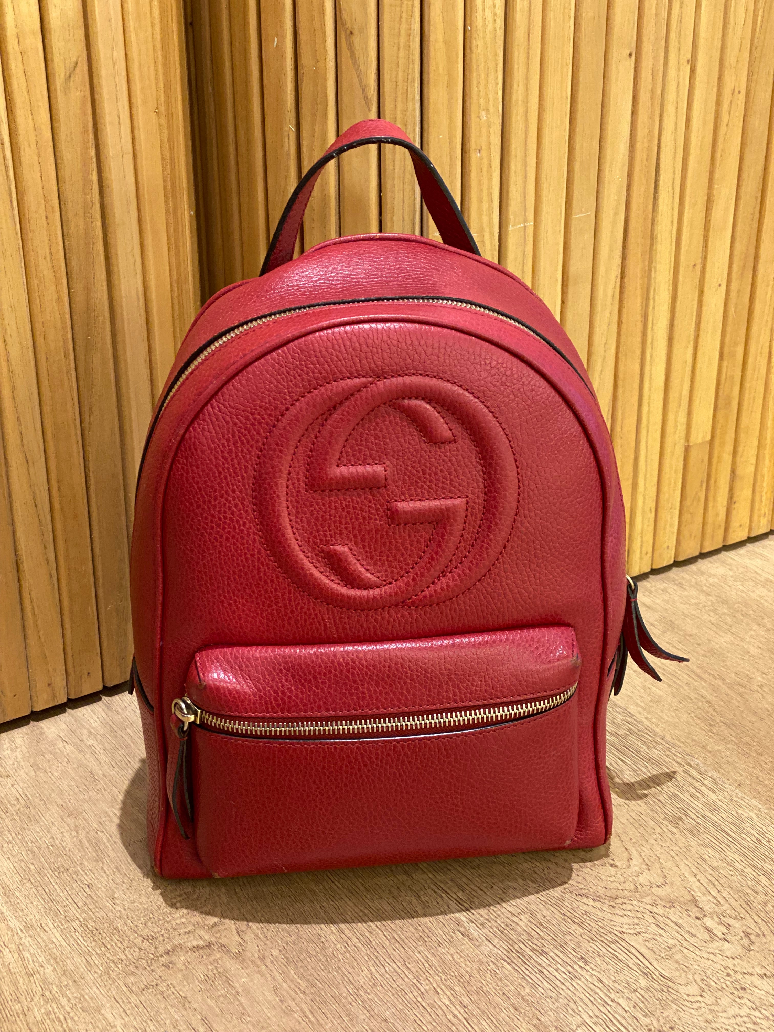 Mochila Gucci Soho Chain Backpack Red