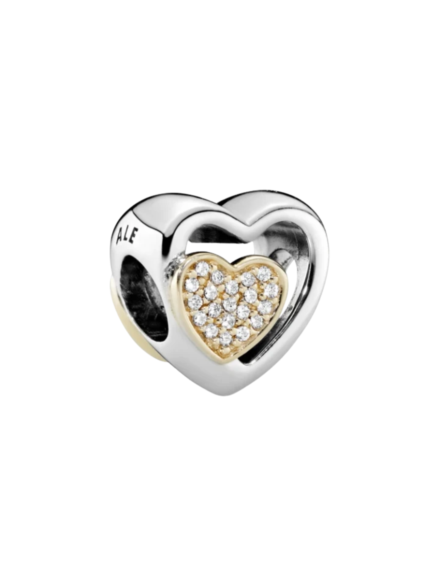 Charm Pandora Doble Corazón