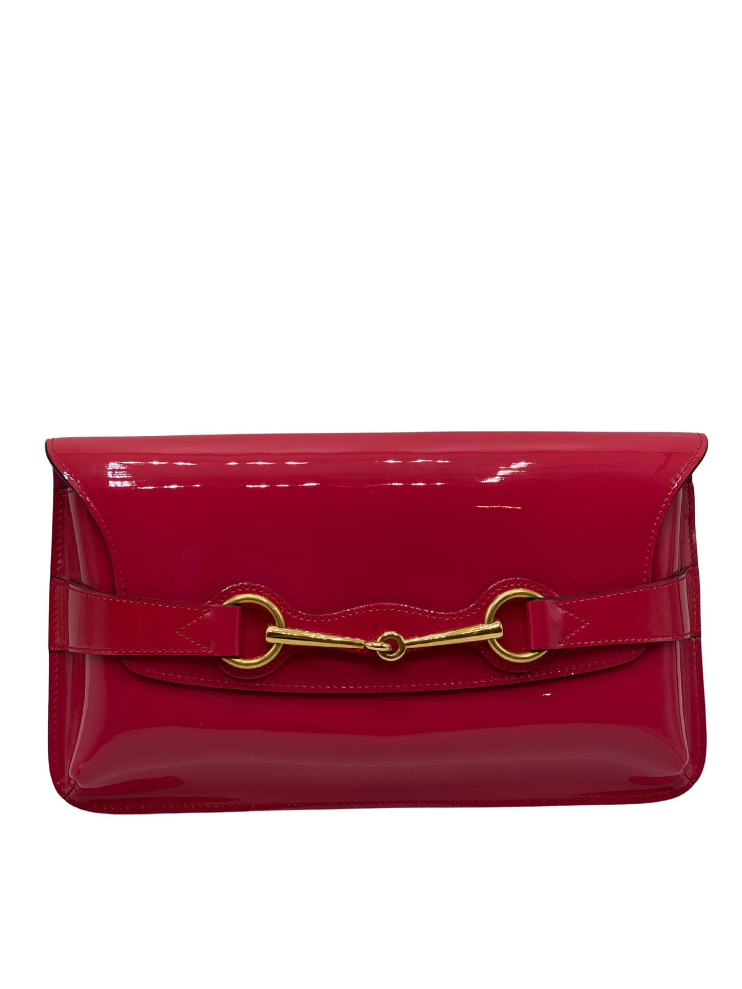 Clutch Gucci Horsebit Rojo Frambuesa