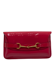 Clutch Gucci Horsebit Rojo Frambuesa
