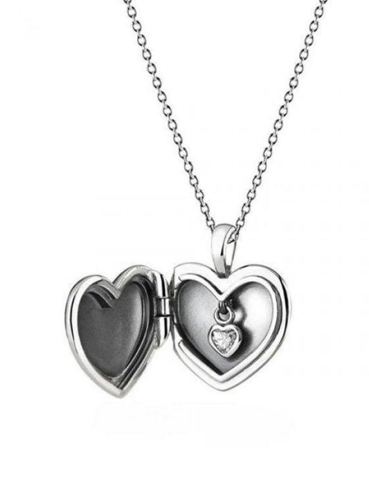 Collar Pandora con Dije Relicario Heart Locket