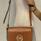 Cartera Marrón de Cuero Michael Kors Samira