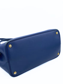 Cartera Prada Saffiano Double Leather Bag Blue