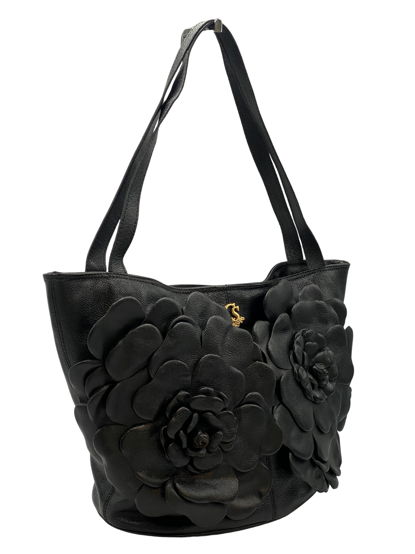 Cartera de Cuero Negra Carmen Steffens