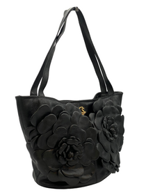 Cartera de Cuero Negra Carmen Steffens