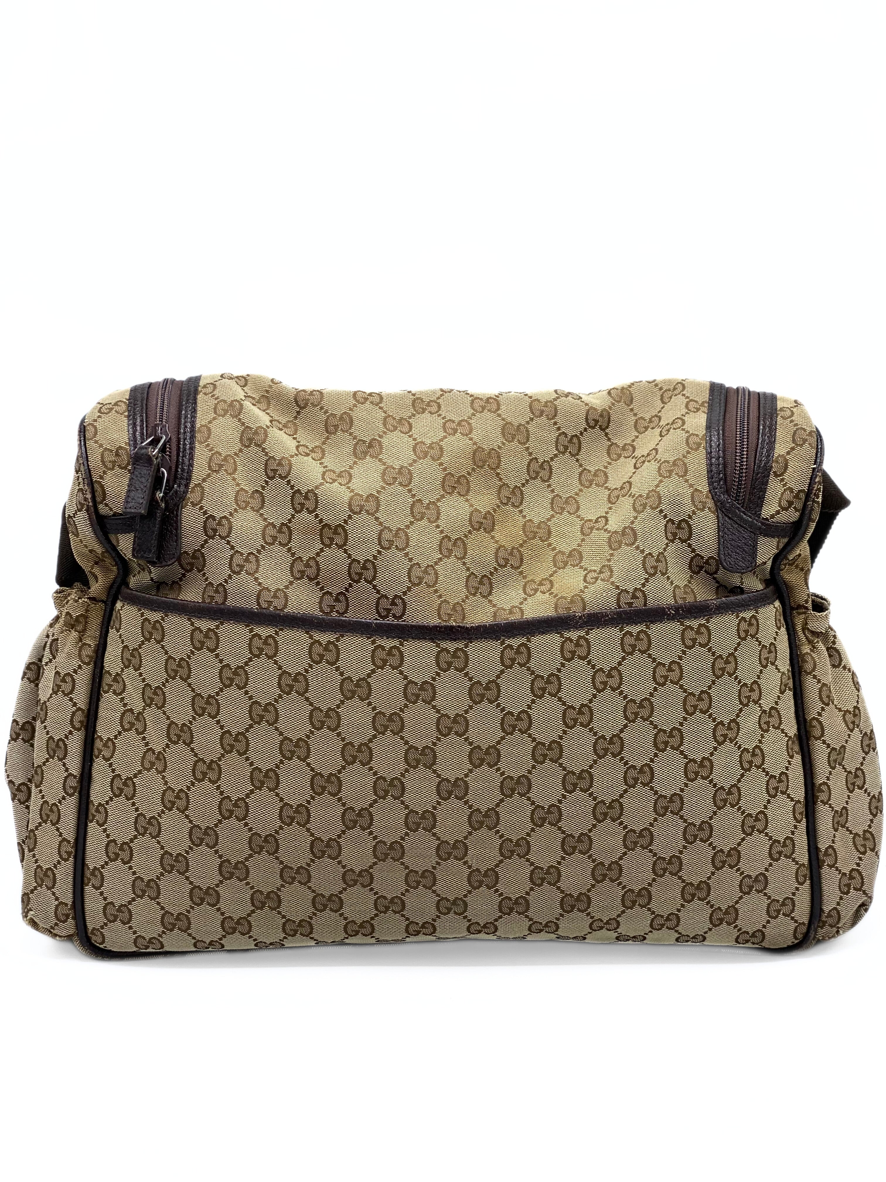 Pañalera Diaper Bag Gucci GG + Cambiador