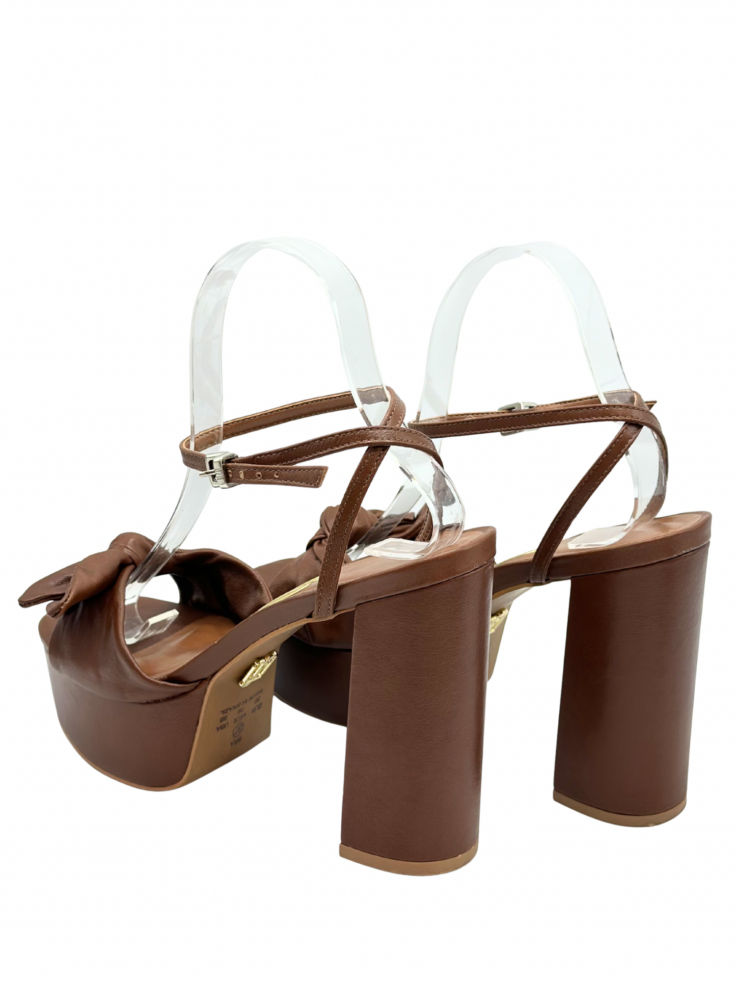 Sandalias con Plataforma Marrón UZU (37)