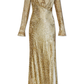 Vestido Dorado Self-Portrait (M)